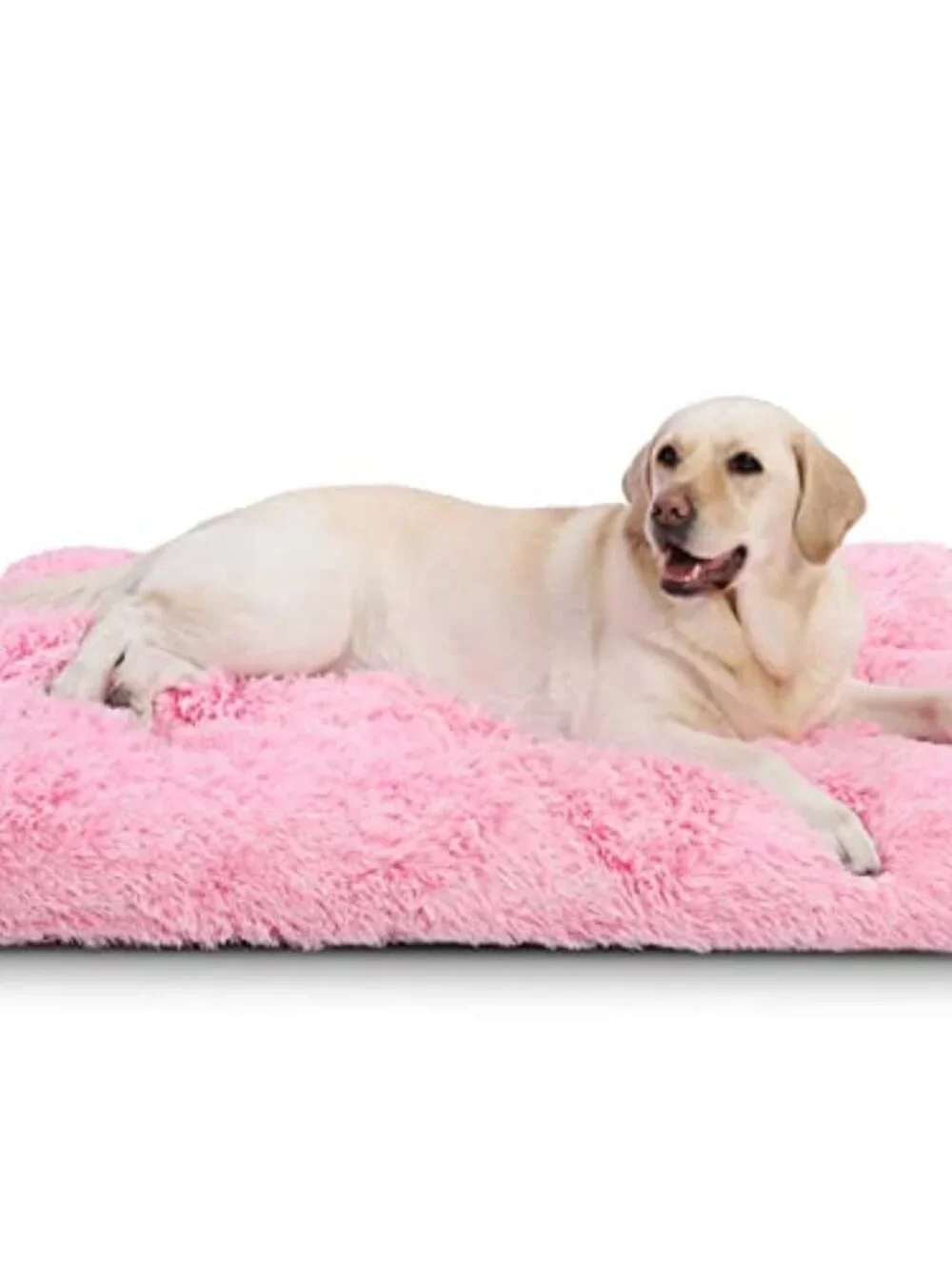 New Large Dog Bed Pink, Washable Pet Crate Pads for Large Medium Dogs